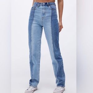 PacSun Eco Two-Tone 90s Boyfriend Jeans Size 27 Vintage Style High Rise NEW